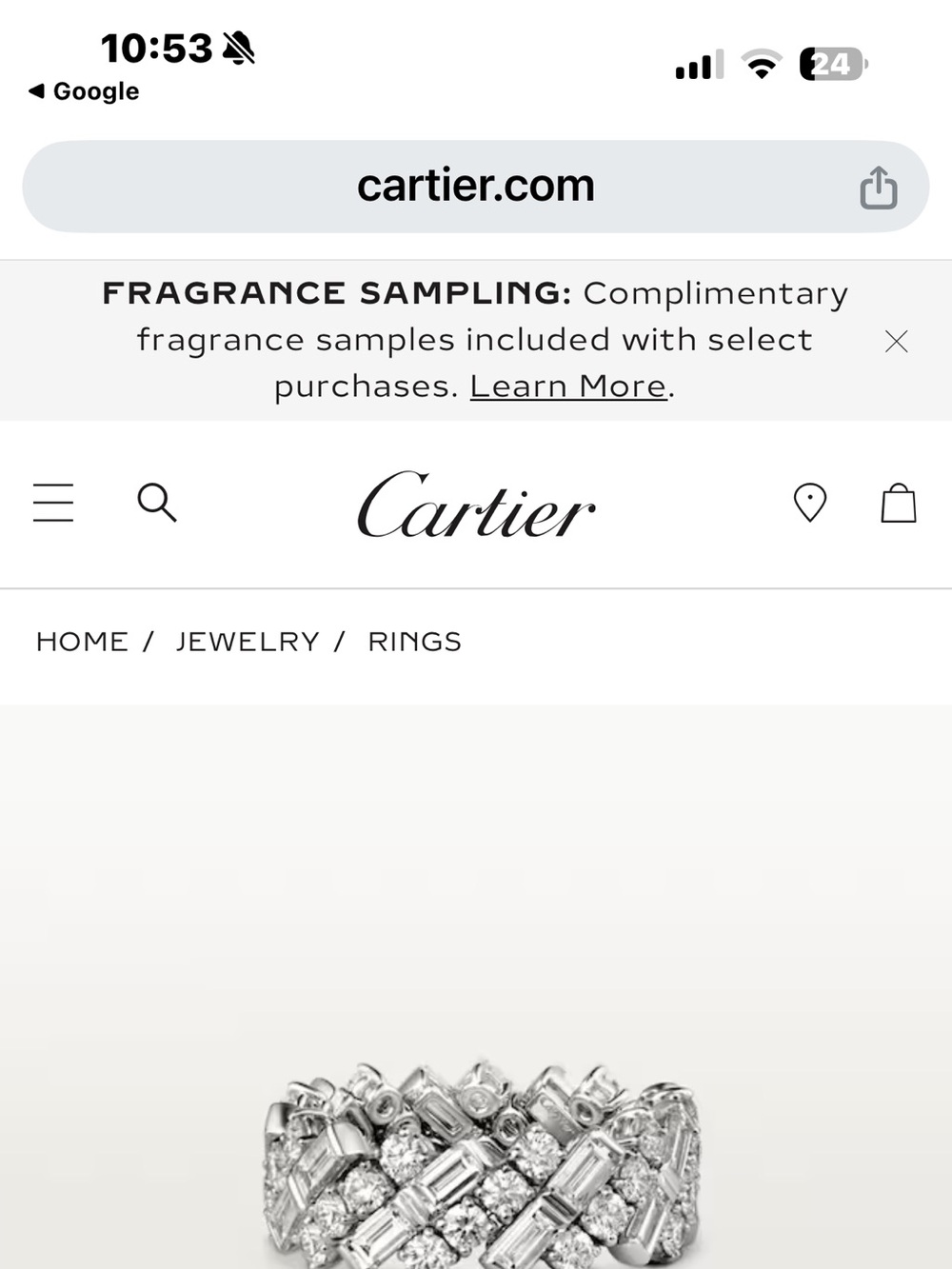Ladies nwt sz 6 beautiful ring brand comes with box paperwork sterling - Picture 2 of 2